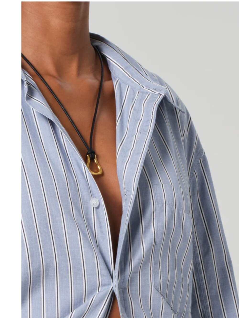 Citizens of Humanity Striped Kayla Shirt - Picture 4 of 9